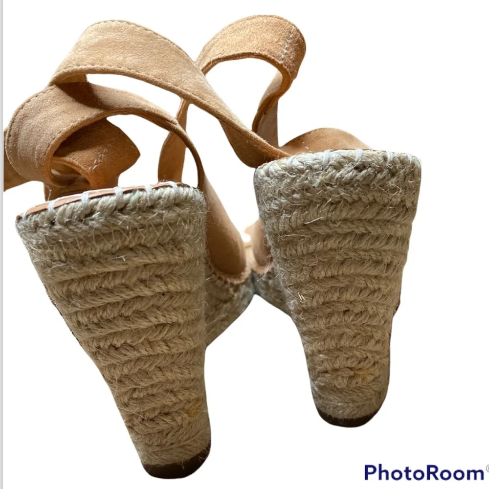 Joie Kael Suede Espadrille Wedges Size 37.5/6